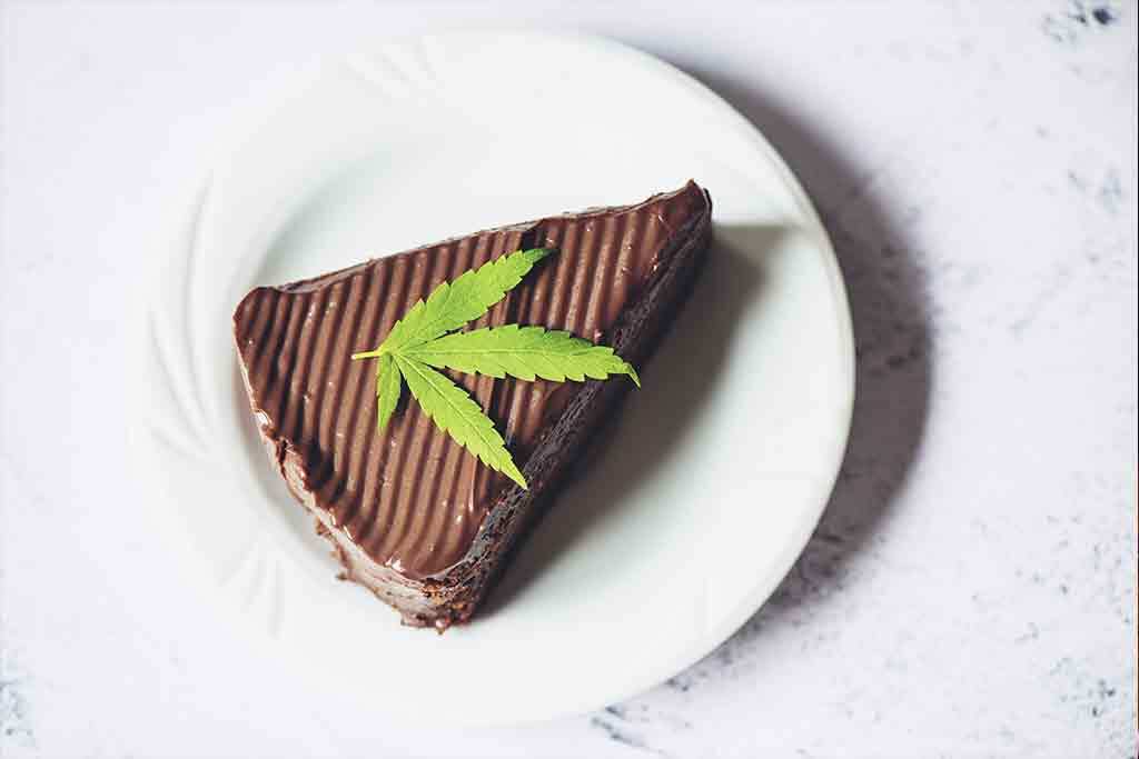 Cannabis infused chocolate cake